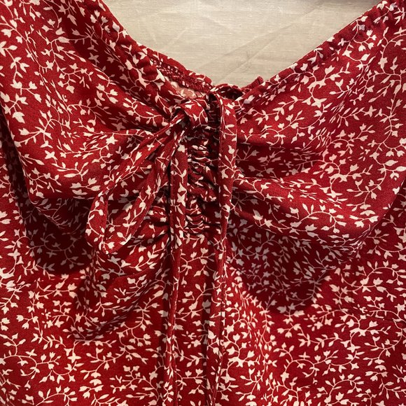 Shein Red Floral Dress - Picture 3 of 5